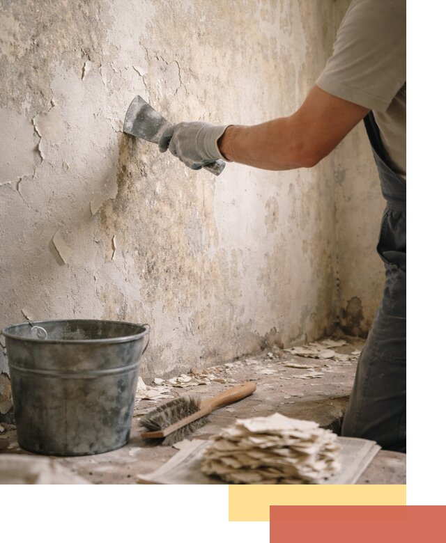 Удаление старой краски со стен в Кимрах качественно и быстро