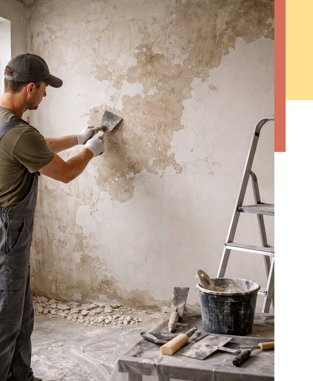 Снятие старой шпаклевки в Кимрах от 1931 руб. — быстро и недорого | ОТДЕЛОЧНИК-Кмы