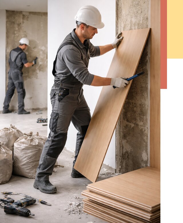 Демонтаж стеновых панелей в Кимрах от 3654 руб. за м² быстро и недорого | ОТДЕЛОЧНИК-Кмы