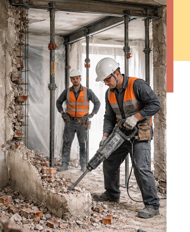 Снос несущих стен в Кимрах от 10700 руб. — демонтаж несущей стены под ключ | ОТДЕЛОЧНИК-Кмы