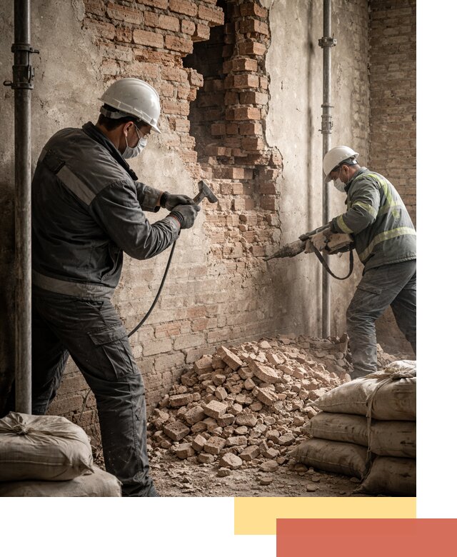 Демонтаж кирпичных стен в Кимрах быстро и безопасно