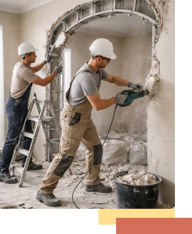 Демонтаж гипсокартонной арки в Кимрах быстро и аккуратно