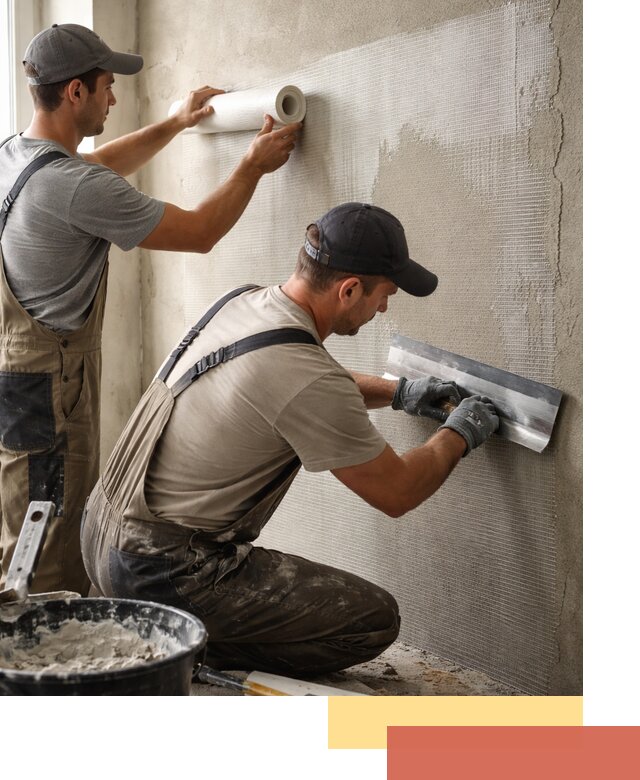 Армирование стен стеклосеткой в Кимрах для прочной отделки