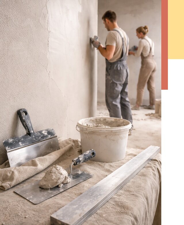 Штукатурка стен гипсовая в Кимрах от 4698 руб/м2 — быстро и недорого | ОТДЕЛОЧНИК-Кмы