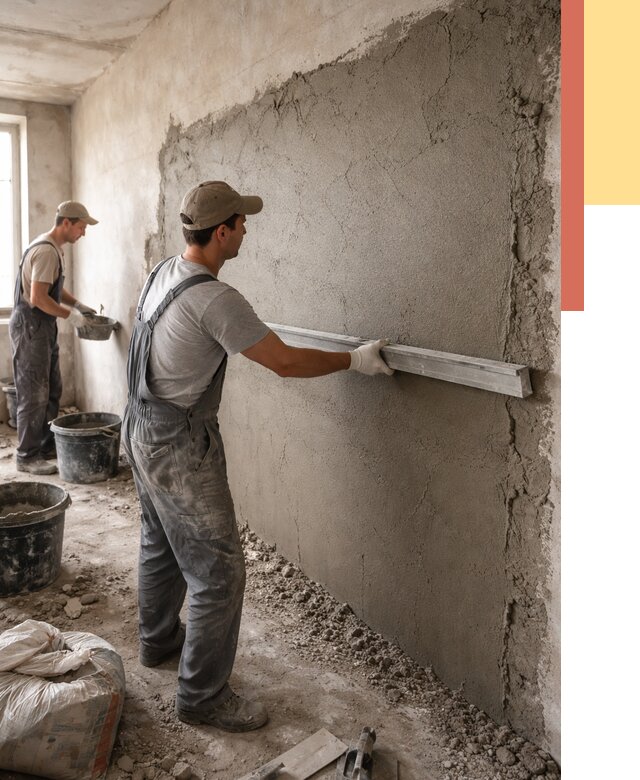 Цементная штукатурка стен в Кимрах от 4698 руб/м2 — быстро и недорого | ОТДЕЛОЧНИК-Кмы