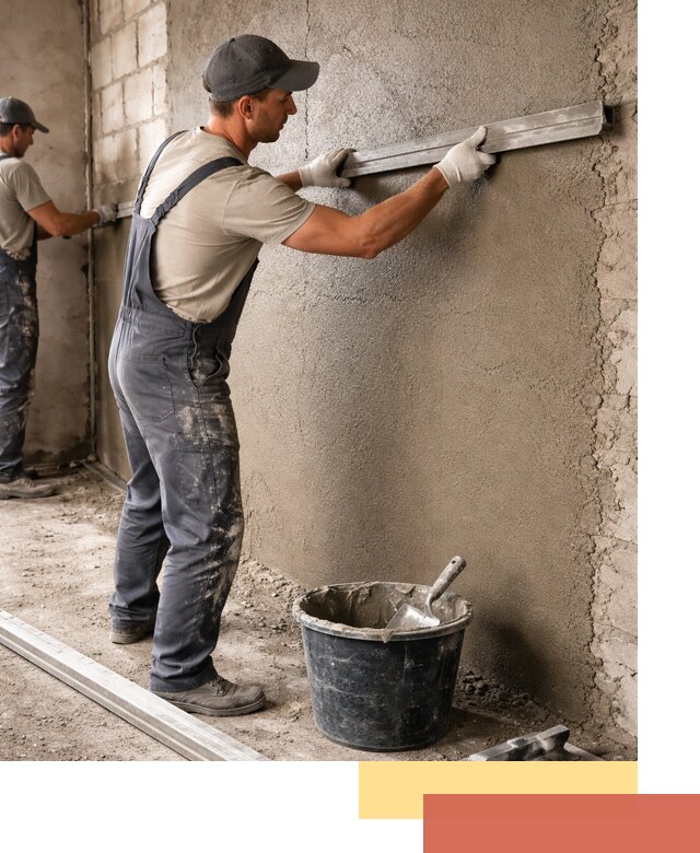 Штукатурка стен цементно-песчаная в Кимрах профессионально