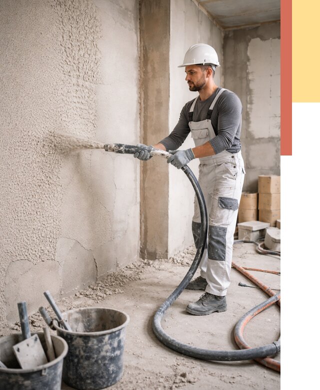 Машинная штукатурка стен в Кимрах под ключ от 6785 руб./м2 | ОТДЕЛОЧНИК-Кмы