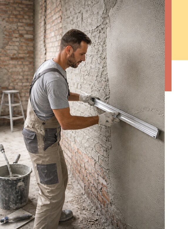 Штукатурка кирпичных стен в Кимрах от 4698 руб/м2 — быстро и недорого | ОТДЕЛОЧНИК-Кмы