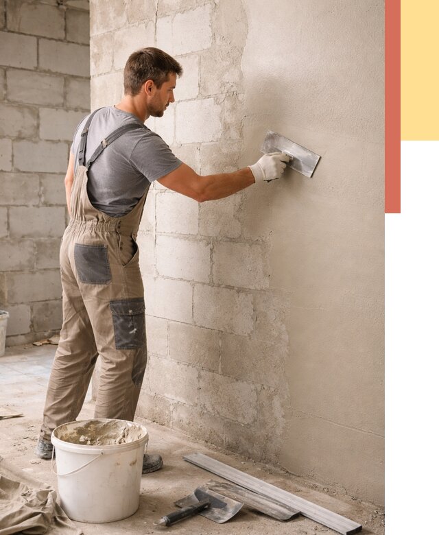 Штукатурка стен из газобетона в Кимрах от 2192 руб./м2 — быстро и недорого | ОТДЕЛОЧНИК-Кмы