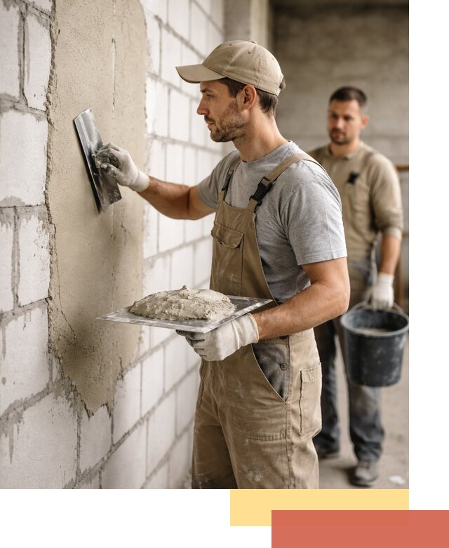 Штукатурка стен из газобетона в Кимрах под ключ