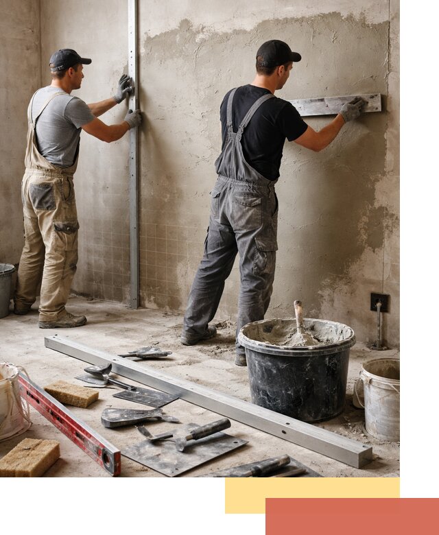 Профессиональная штукатурка стен под плитку в Кимрах