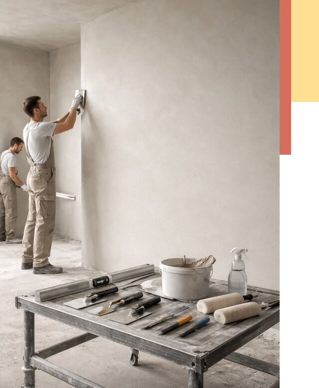 Штукатурка стен под покраску в Кимрах от 4698 руб./м² — качественно и недорого | ОТДЕЛОЧНИК-Кмы