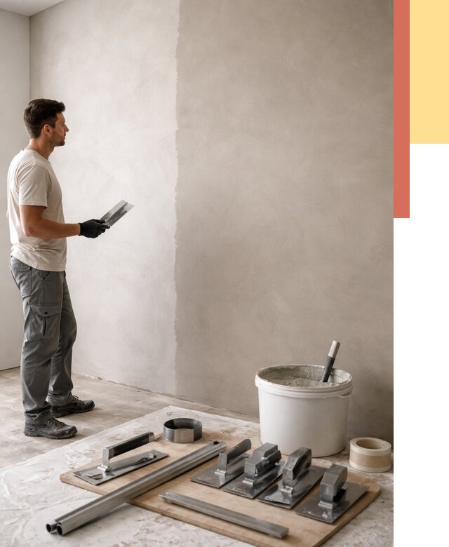 Нанесение микроцемента на стены в Кимрах от 3340 руб./м2 под ключ | ОТДЕЛОЧНИК-Кмы