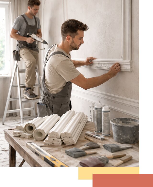 Монтаж лепнины на стены в Кимрах профессионально и качественно