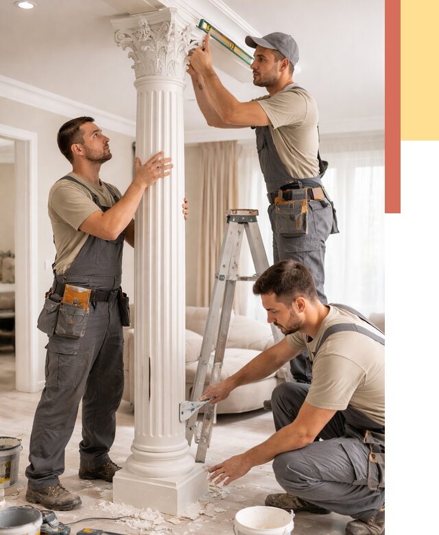 Установка декоративных колонн в Кимрах от 12527 руб. под ключ | ОТДЕЛОЧНИК-Кмы