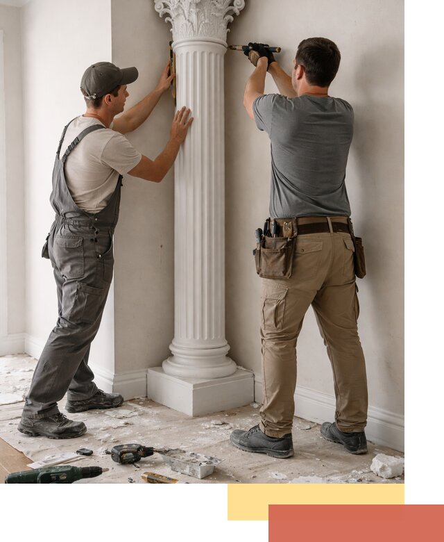 Установка декоративных колонн в Кимрах под ключ