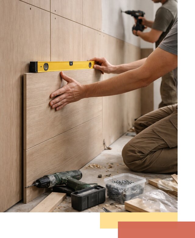 Профессиональный монтаж МДФ панелей на стены в Кимрах