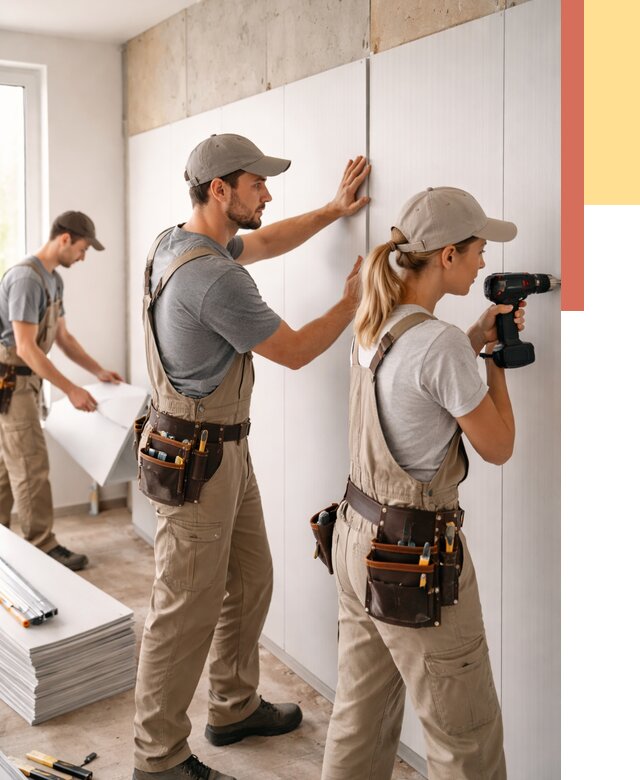 Монтаж ПВХ панелей на стены в Кимрах от 470 руб/м2 — быстро и недорого | ОТДЕЛОЧНИК-Кмы