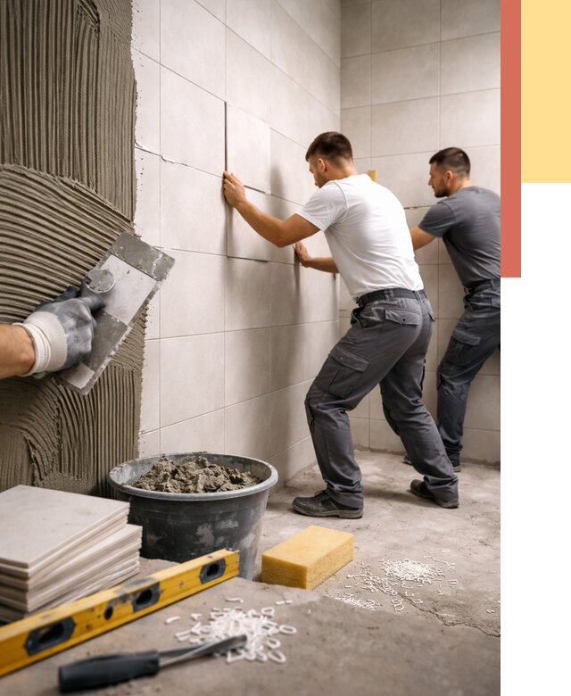 Укладка плитки на стены в Кимрах от 887 руб. — качественно и недорого | ОТДЕЛОЧНИК-Кмы