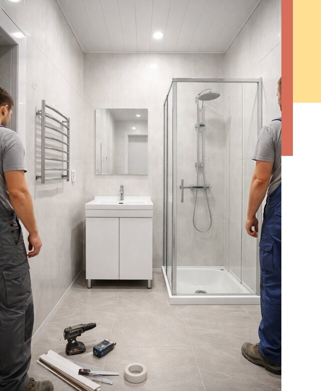 Отделка ванной комнаты панелями ПВХ в Кимрах от 4698 руб. за м2 | ОТДЕЛОЧНИК-Кмы