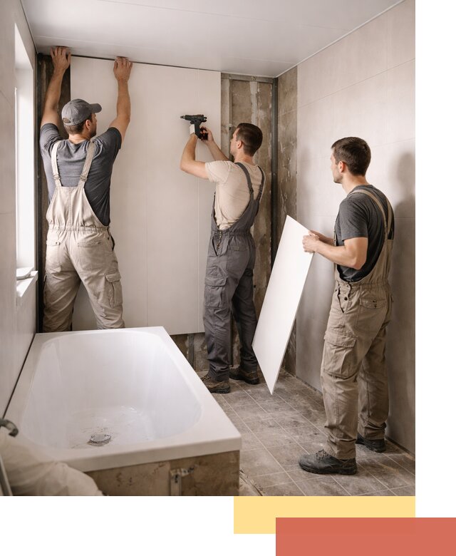 Отделка ванной панели ПВХ профессионально в Кимрах