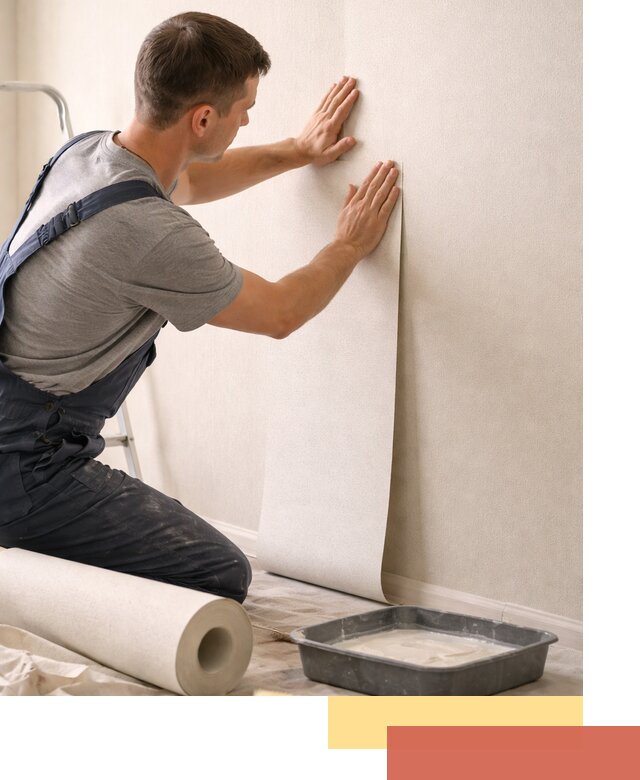 Поклейка флизелиновых обоев в Кимрах качественно и быстро