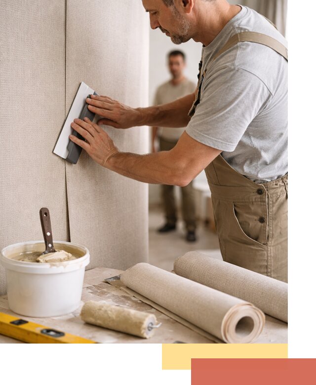 Поклейка текстильных обоев в Кимрах профессионально и аккуратно