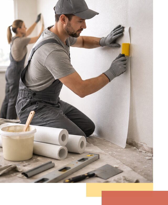 Поклейка стеклообоев профессионально в Кимрах