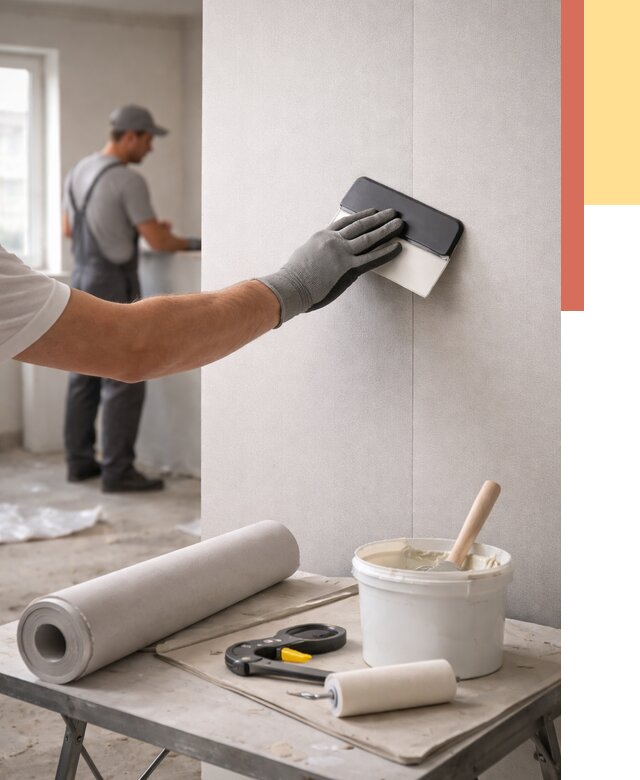 Поклейка обоев под покраску в Кимрах от 3654 руб. за м2 | ОТДЕЛОЧНИК-Кмы