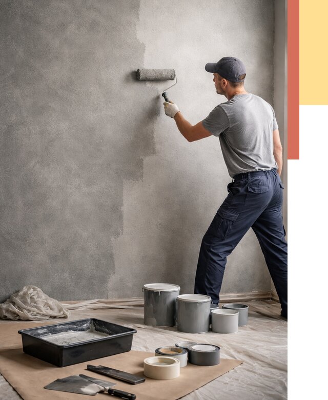 Покраска стен под бетон в Кимрах от 679 руб. за м2 — быстро и недорого | ОТДЕЛОЧНИК-Кмы