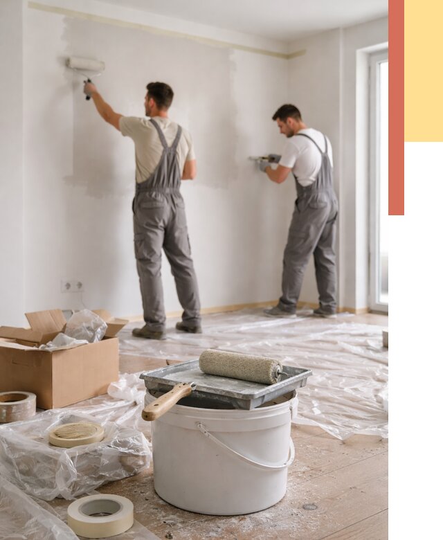 Покраска стен в квартире в Кимрах от 2610 руб/м2 — быстро и недорого | ОТДЕЛОЧНИК-Кмы