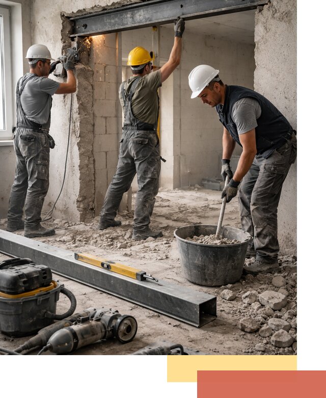 Создание проемов в стенах и несущих конструкциях в Кимрах