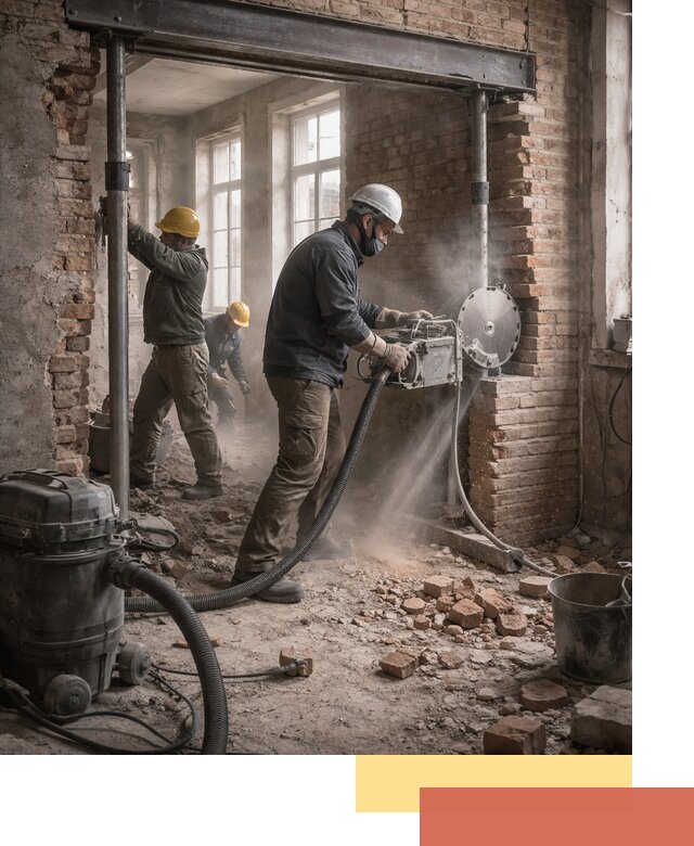 Прорезка проема в стене под дверной или оконный проем в Кимрах