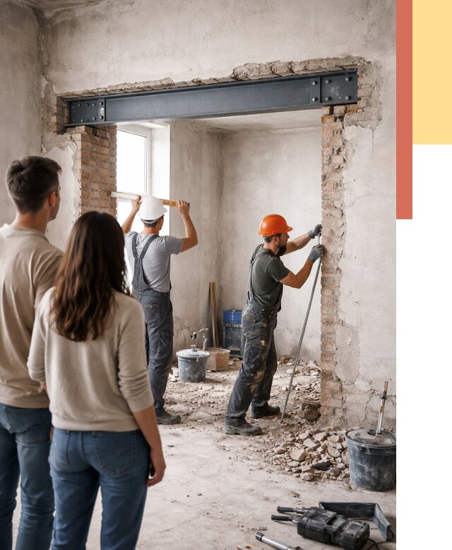 Усиление проема в стене в Кимрах от 9917 руб. — усиление дверного проема металлоконструкцией | ОТДЕЛОЧНИК-Кмы