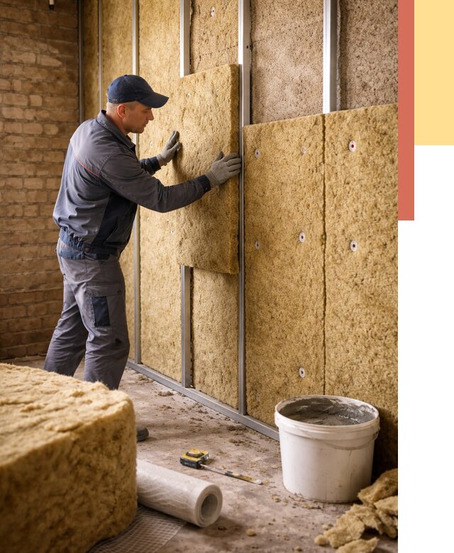 Утепление стен минватой в Кимрах от 1409 руб./м2 — недорого и быстро | ОТДЕЛОЧНИК-Кмы