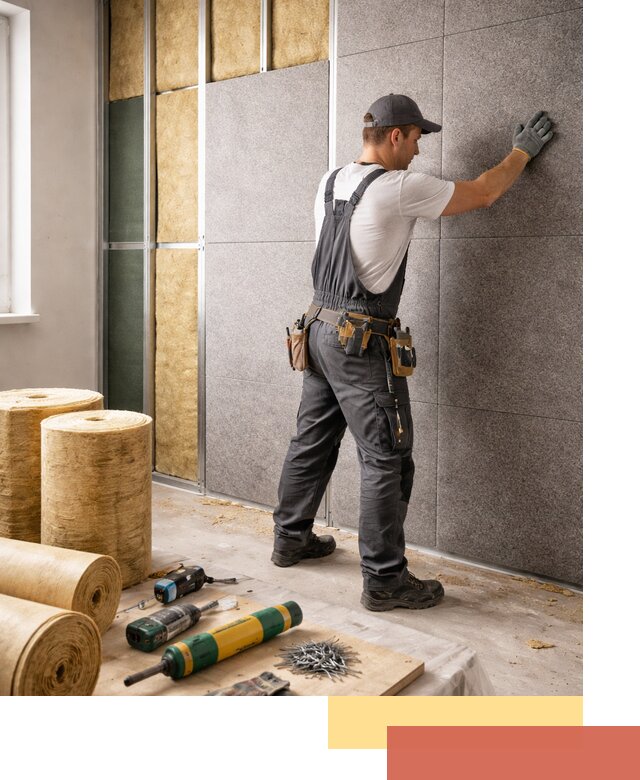 Профессиональная шумоизоляция стен в Кимрах для квартиры и офиса