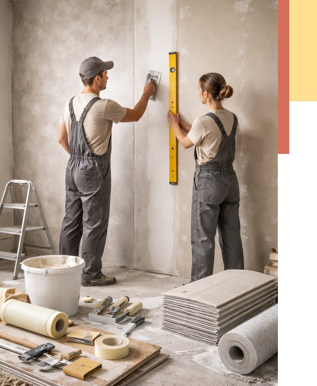 Отделка стен в Кимрах от 1566 руб/м² — недорого, быстро, под ключ | ОТДЕЛОЧНИК-Кмы