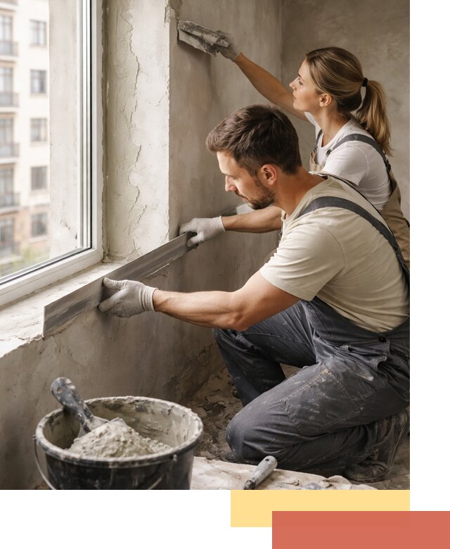 Штукатурка откосов дверей и окон профессионально в Кимрах