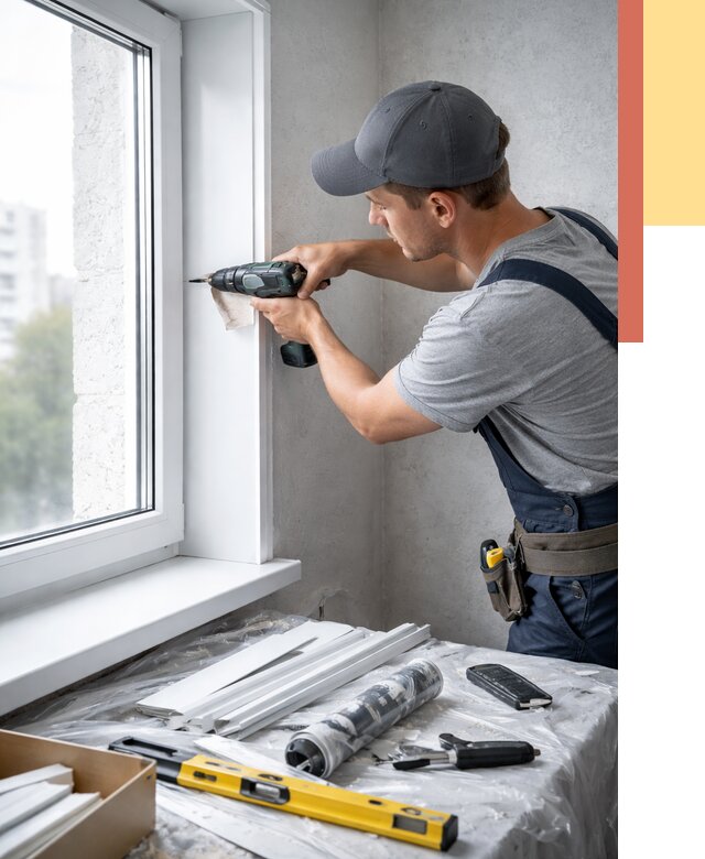 Установка пластиковых откосов в Кимрах от 2349 руб. | ОТДЕЛОЧНИК-Кмы монтаж, быстро и недорого