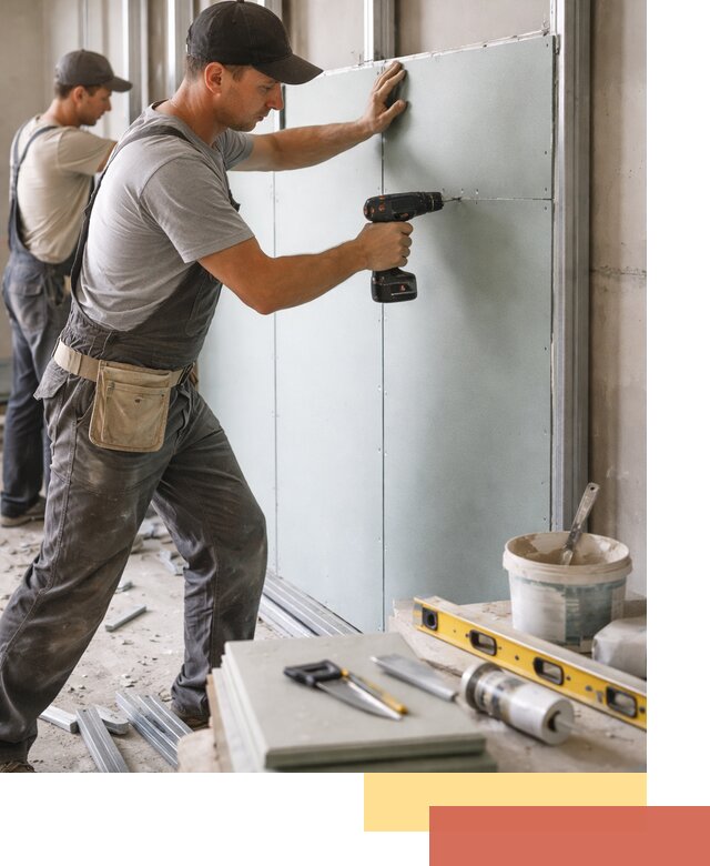 Кладка влагостойких перегородок ПГП в Кимрах