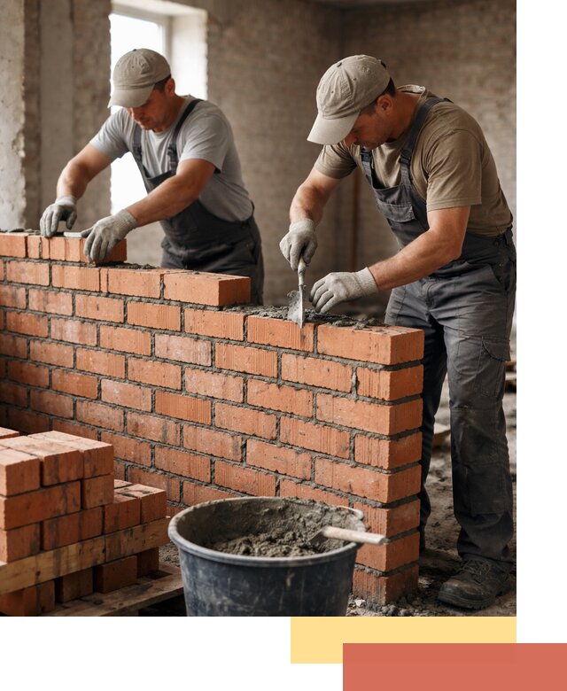 Кладка кирпичных перегородок под ключ в Кимрах