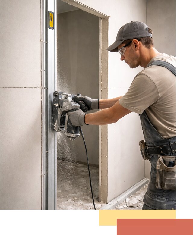 Устройство дверного проема в перегородке в Кимрах