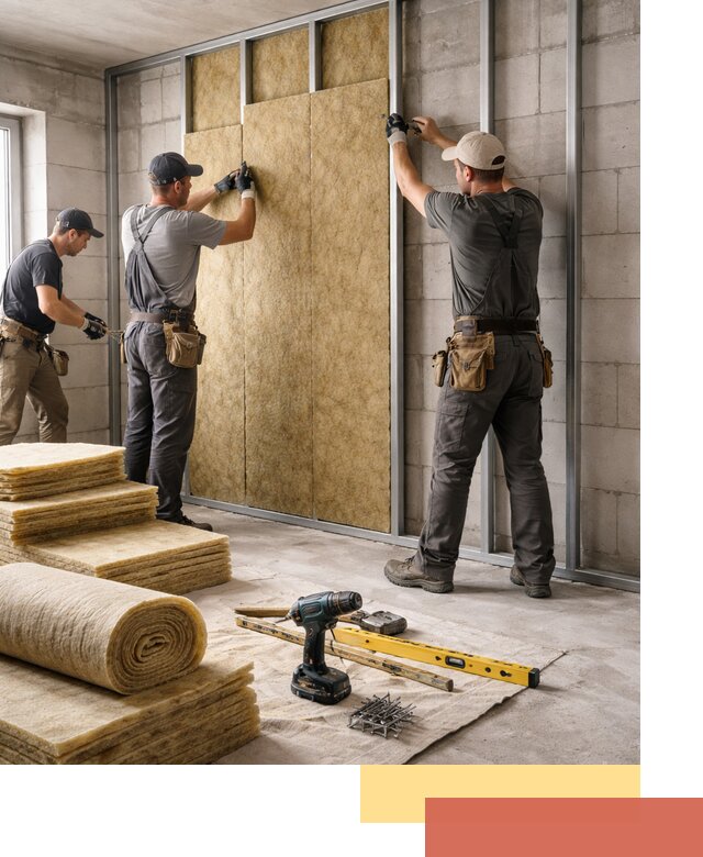 Шумоизоляция перегородок из блоков в Кимрах — монтаж и защита шумоизоляцией