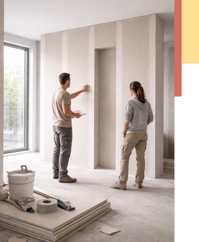 Зонирующая перегородка из гипсокартона в Кимрах от 2923 руб. под ключ | ОТДЕЛОЧНИК-Кмы