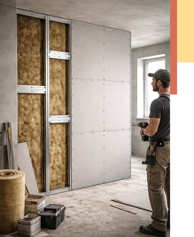 Усиленная перегородка под навеску в Кимрах от 13362 руб. — монтаж под ключ | ОТДЕЛОЧНИК-Кмы