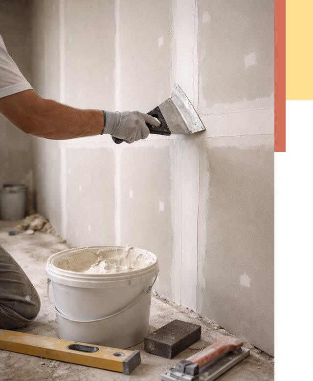 Шпаклевка перегородок из гипсокартона в Кимрах от 2610 руб. — услуги ОТДЕЛОЧНИК-Кмы