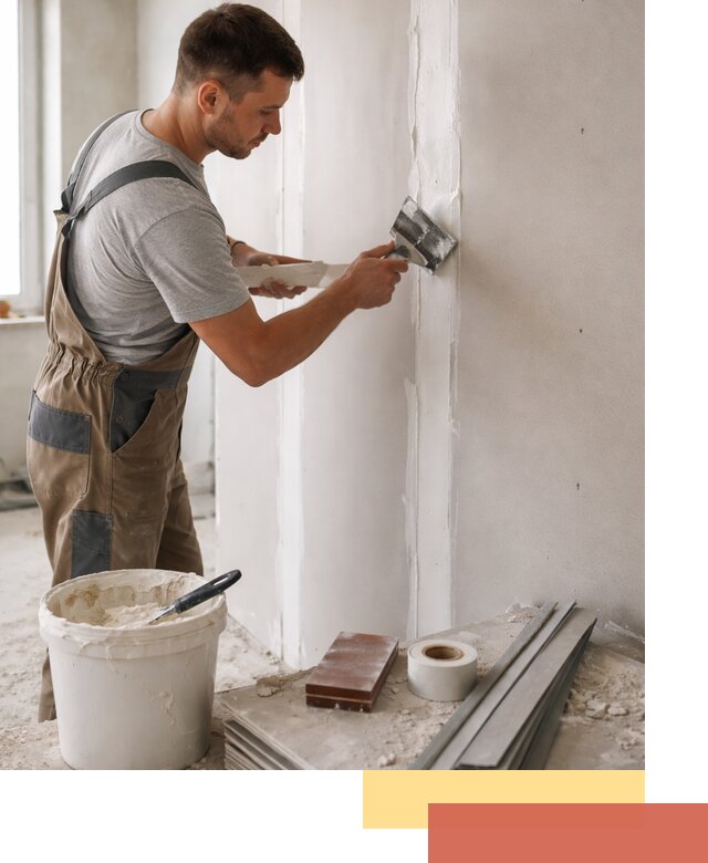 Шпаклевка перегородок из гипсокартона в Кимрах качественно и быстро