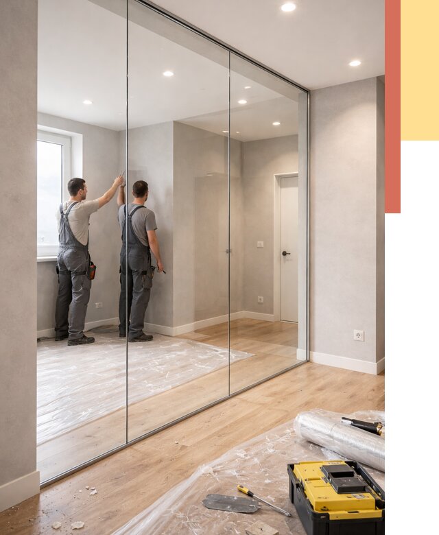 Безрамные стеклянные перегородки в Кимрах — монтаж от 9917 руб. | ОТДЕЛОЧНИК-Кмы