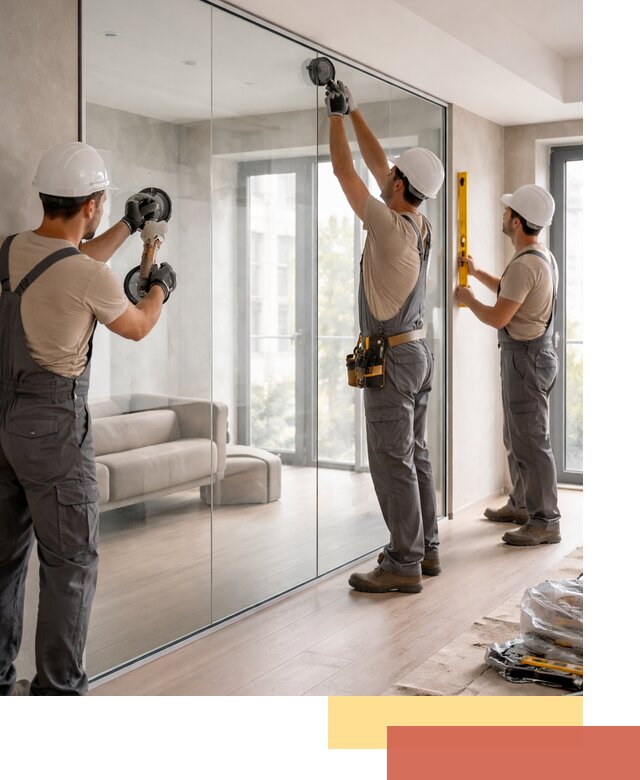 Перегородки из закаленного стекла в Кимрах для офисов и квартир