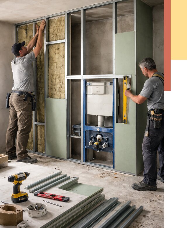 Установка сантехнических перегородок в Кимрах от 8873 руб. | ОТДЕЛОЧНИК-Кмы